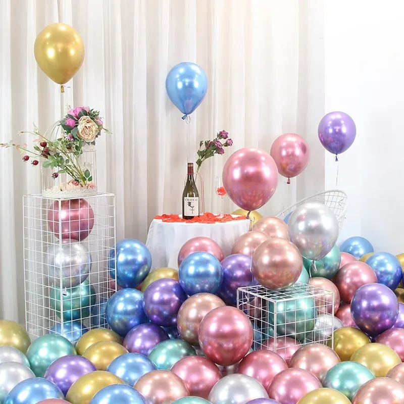 Ballons en latex chromés de 10 pouces