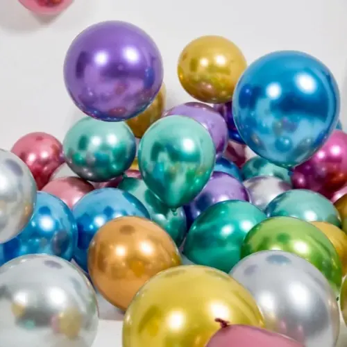 Ballons en latex chromé métallisé de 10 pouces