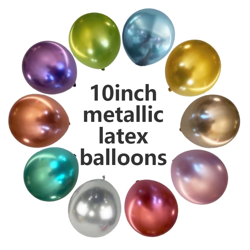 Ballons en latex métallisé de 10 pouces