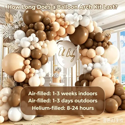 Combien de temps dure un kit d'arche de ballons