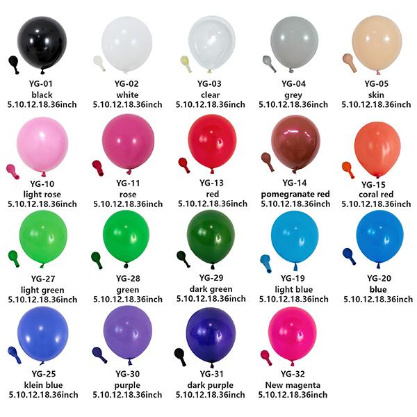 Comment planifier des packs de couleurs de ballons en latex mat pour les magasins de détail