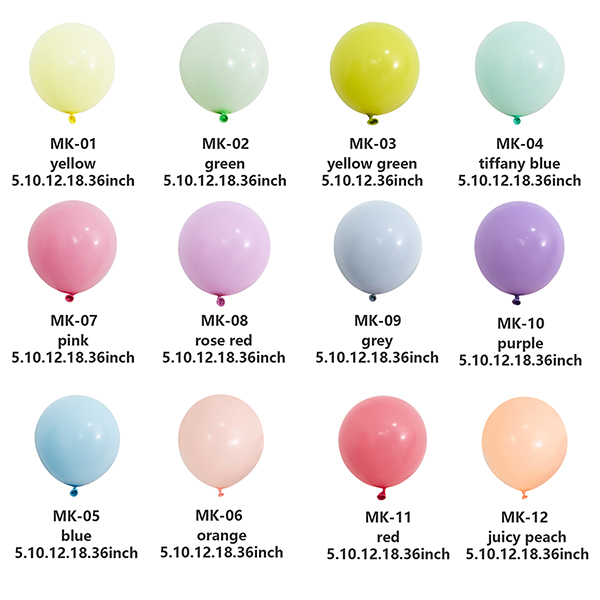Comment spécifier les nuances de ballons en latex Macaron dans des paquets mixtes