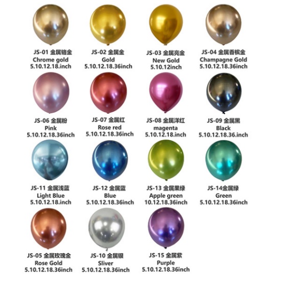 Comment approuver les couleurs de ballons en latex métallisé pour les commandes répétées