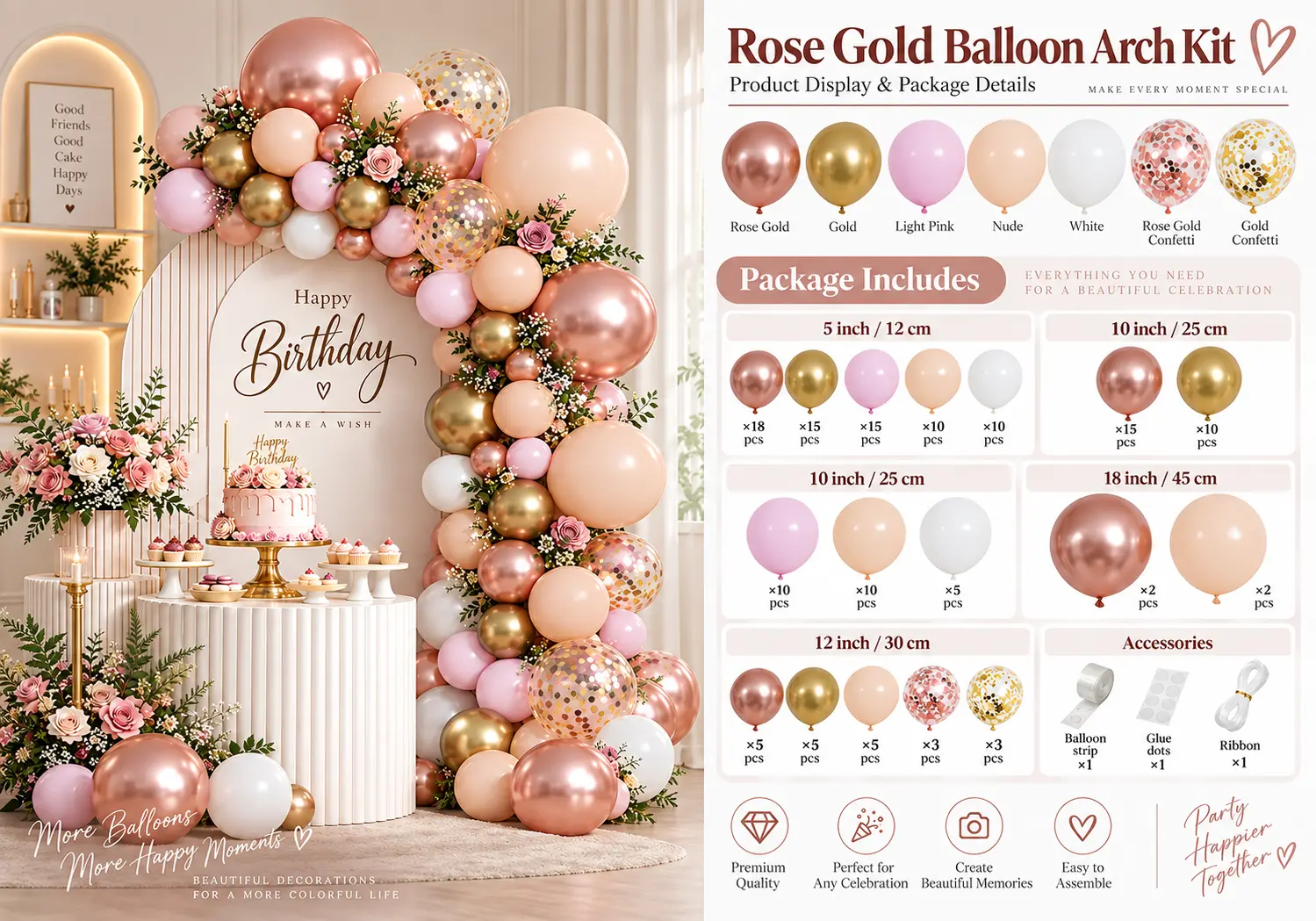 Vente en gros de kits d'arches de ballons : ce qu'un kit complet comprend