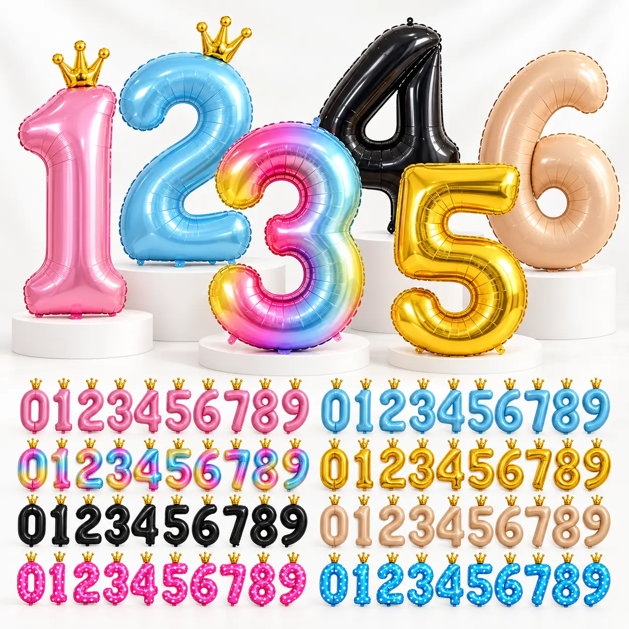 Ballons en aluminium numérotés de 32 pouces