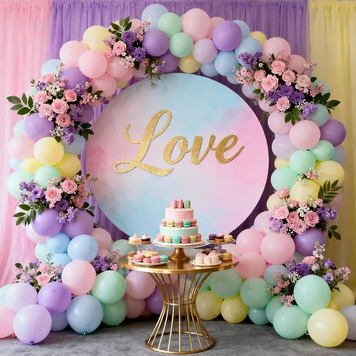 Ballons de fête macarons