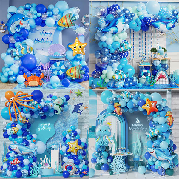Balon Garland avec des ballons en feuille de requin