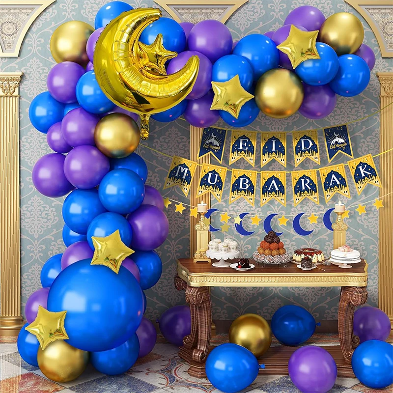 Ballon set avec Eid Moubarak Foil Balloon
