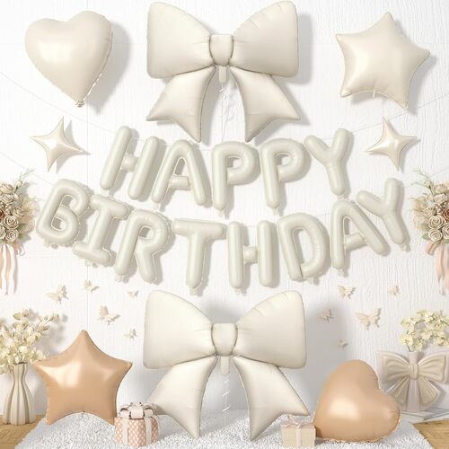 Ensemble anniversaire ballon noeud noeud