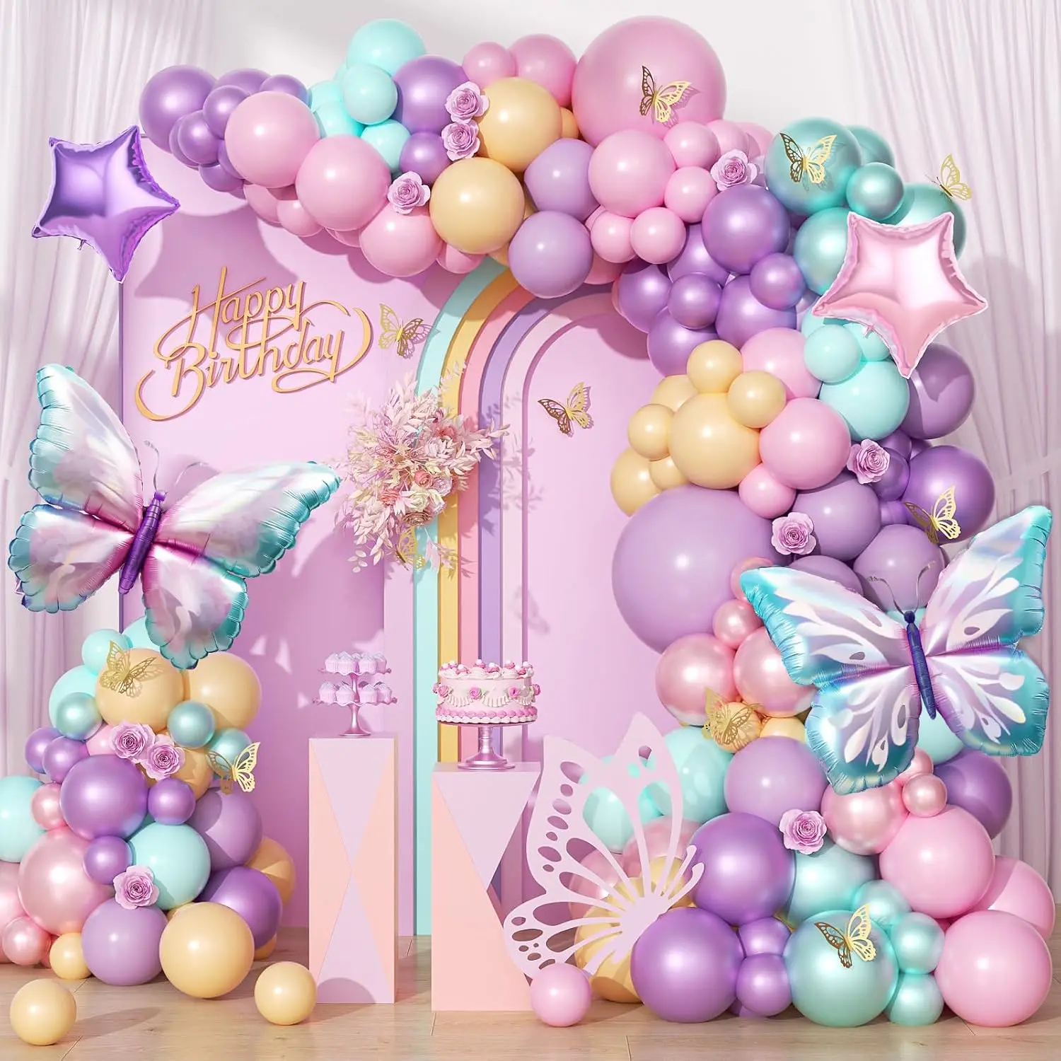 Ensemble de guirlande de ballons papillon