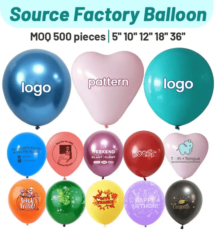Ballons en latex avec logo personnalisé