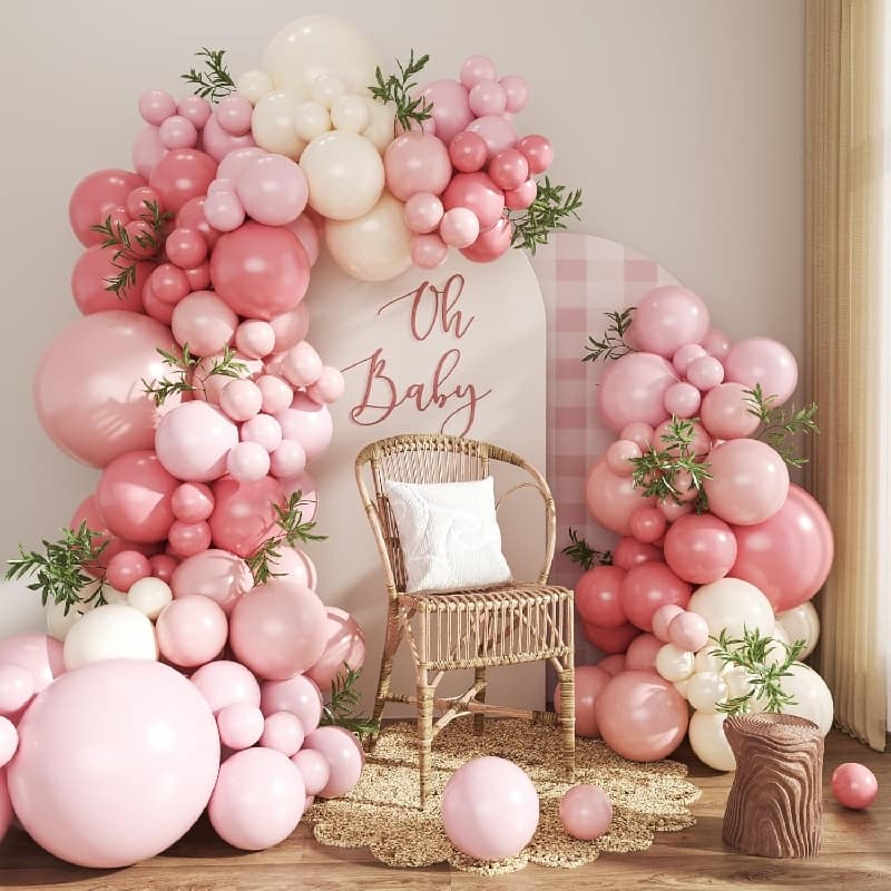 Kit Guirlande de Ballons Rose Poudré