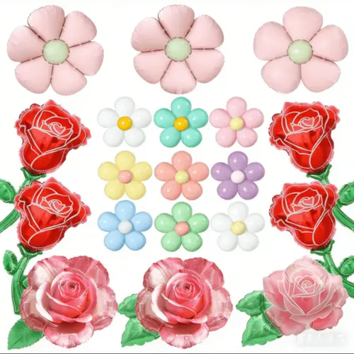 Ballons en aluminium à fleurs