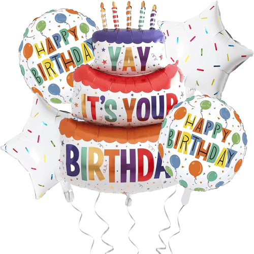 Ensemble d'anniversaire de ballons en aluminium