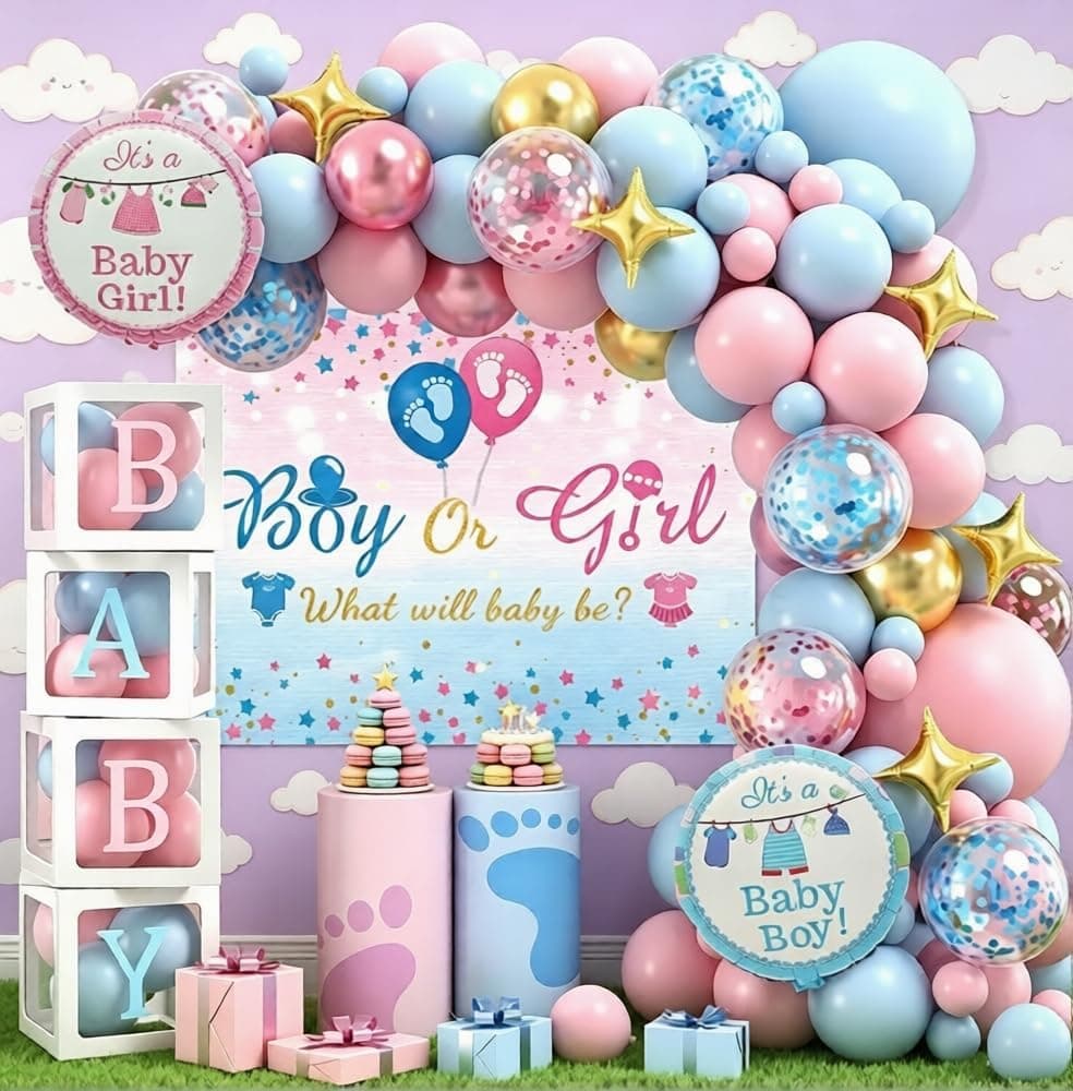 Kit d'arche de guirlande de ballons pour fête prénatale neutre en matière de genre