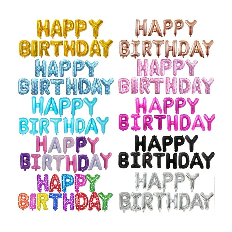 Joyeux anniversaire ballons en feuille