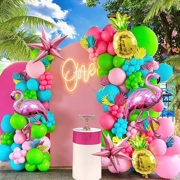 Kit de guirlande de ballons à thème hawaïen