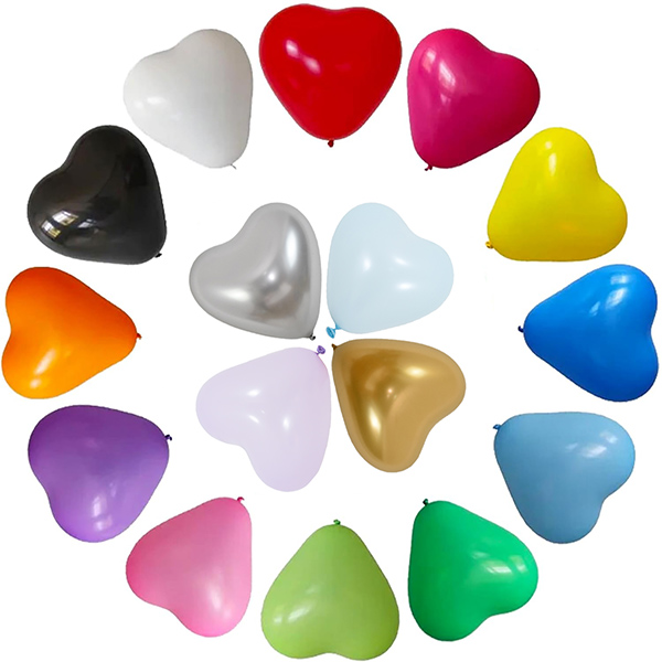 Ballons en latex en forme de cœur