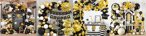 Balloon garland with graduation foil balloon