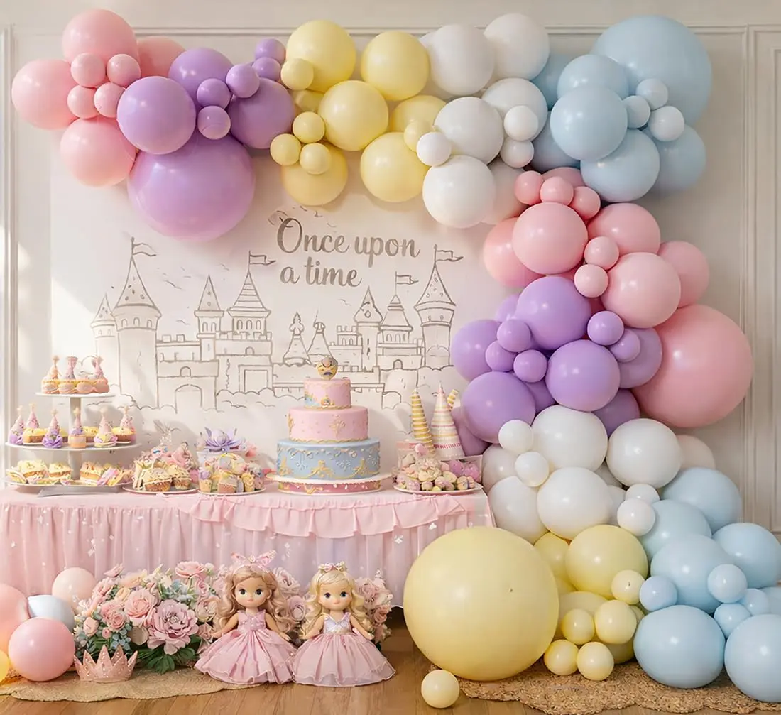Kits d'arche de guirlande de ballons pastel macaron