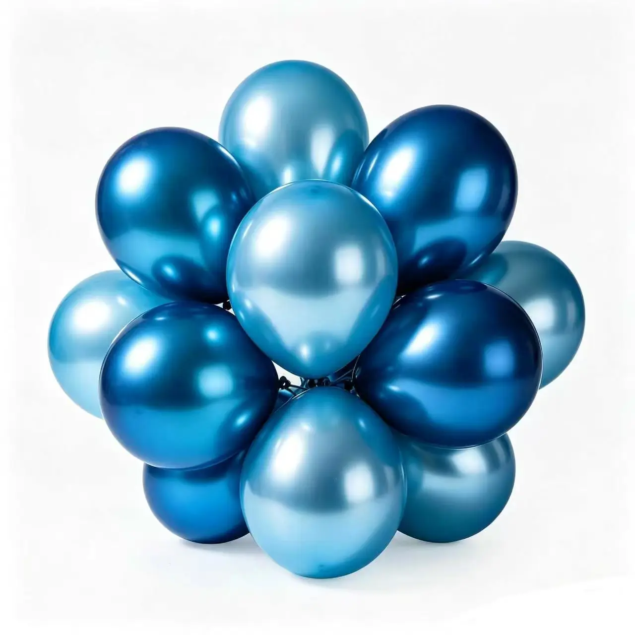 Ballons bleu métallisé