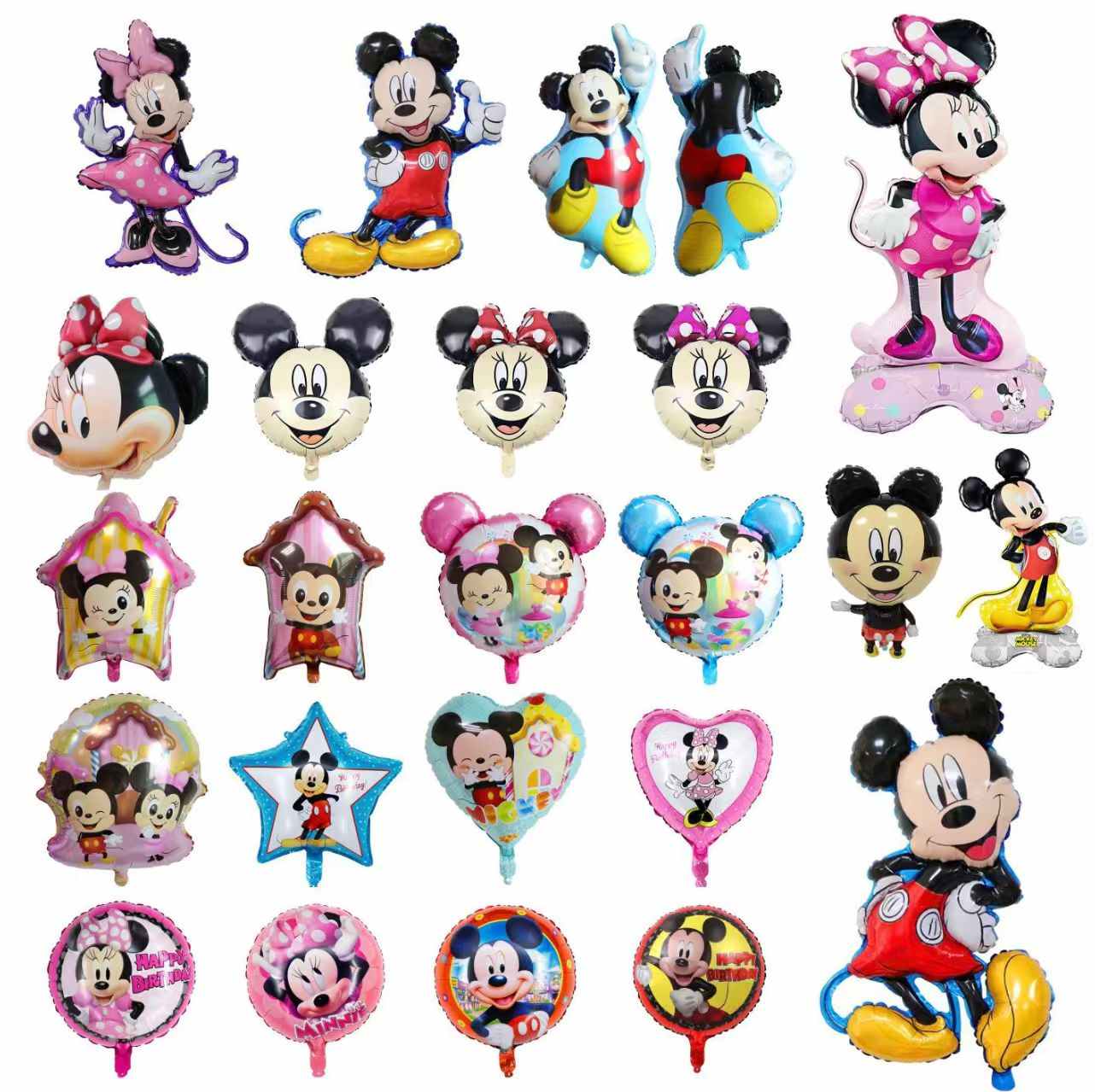 Ballons en aluminium Mickey et Minnie