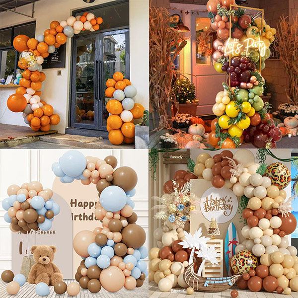 Kit de guirlande de ballons de couleur rétro