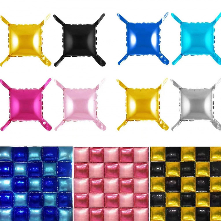 Ballons en feuille carrée