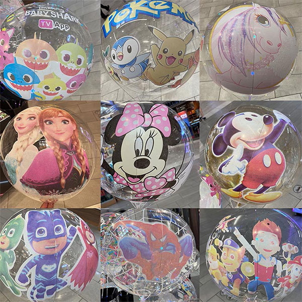 Ballons Bobo imprimés sur le thème