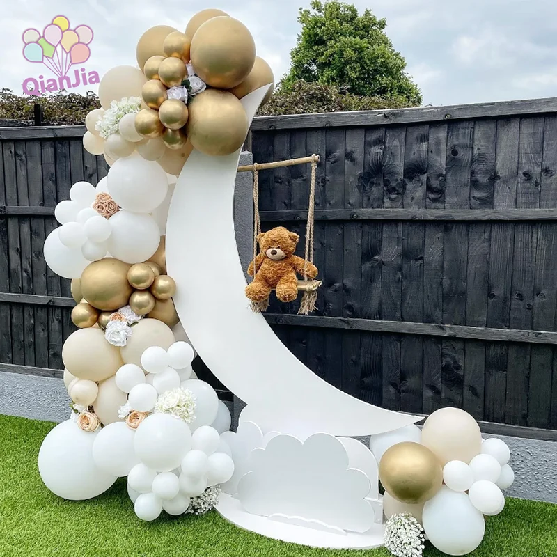 Arche de ballons de mariage blanc